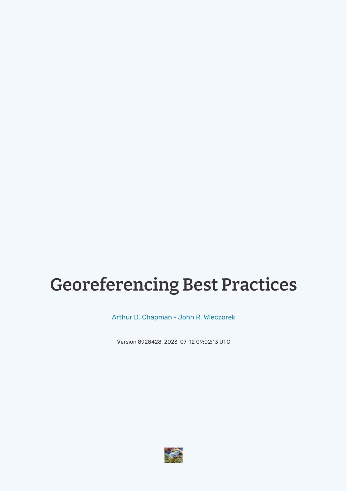 Guide georéférencement pratiques optimales